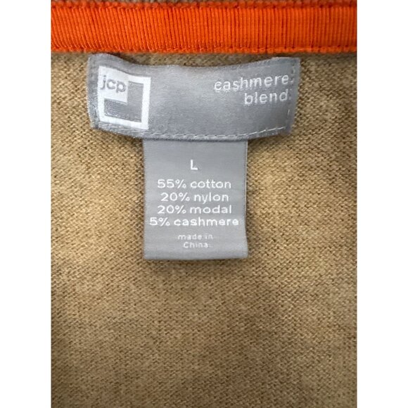 JCP Cashmere Blend Cute Fox Whimsical Knit Crewneck Sweater Top - Picture 10 of 12